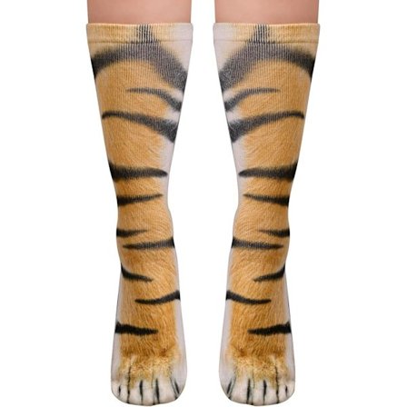 Sjove gaver til voksne med hvide elefanter, sjove dyrepotesokker, gag-gaver, julesokker til mænd og kvinder