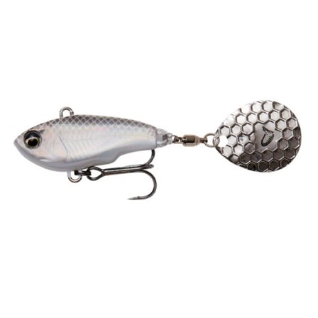 Savage Gear Fat Tail Spin 8cm, 24g Sinking - White Silver