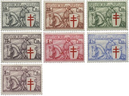 Belgien 1934 - OBP 394-400 - Ubrugt