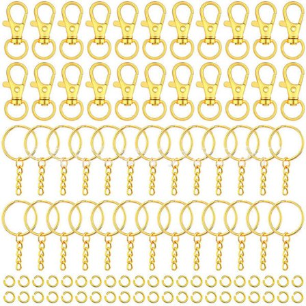 40 stk. Hummerlås Nøglering Guldfarve Stærk Holdbar Metal Antioxidant Metal Nøglering til Håndtaske Pung Lynlås