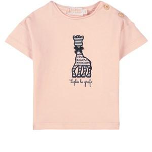 Sophie La Girafe Light pink Embroidered Giraffe T-Shirt 9 Months - Tops - 9 months - Pink