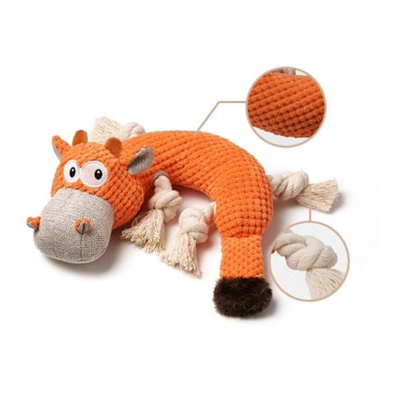 TRIOM Plys Hundelegetøj Pibelegetøj til Hunde med Holdbare Materialer og Knistrepapir Interaktivt Tygggelegetøj til Små og Mellemstore Hunde