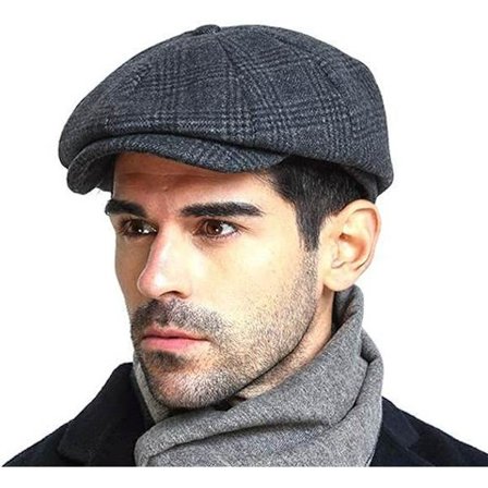 Gatsby Newsboy Cap for Men Beret Vintage Flat Ivy Cabbie Dri