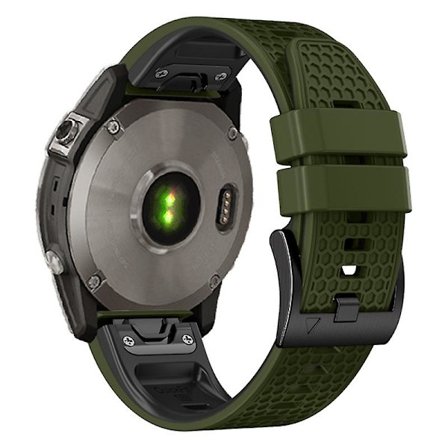 Dot Texture Silikonband för Garmin Tactix 7 Pro / Fenix 7x / 6x Pro / 5x Plus, 26mm Tvåfärgat Klockarmband