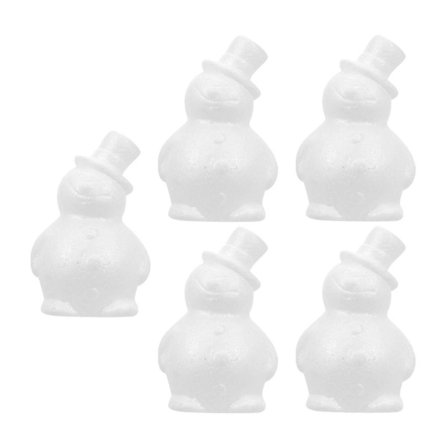 5x Snögubbe Figurer Modellering DIY Hantverk för Jul Xmas Festival-lingling}