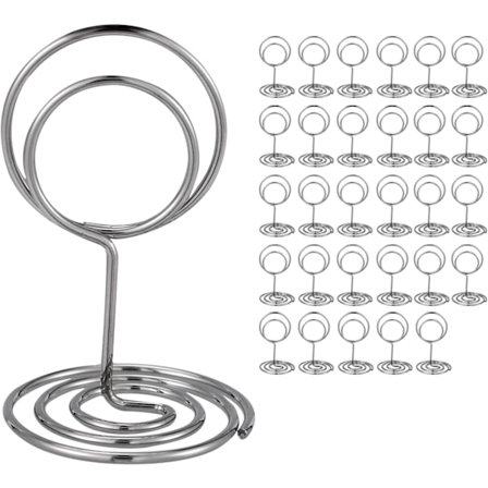 30 stk. Bordnummerholdere Plasskortholdere - Fotoholdere for bord, Kortstativ Navn Meny Klyper, Bord Skilt Holdere for Bryllup Bursdager