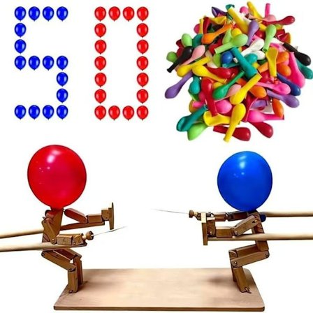 Ballonmandskampen: Populært to-personers spil i træ med patchwork-design