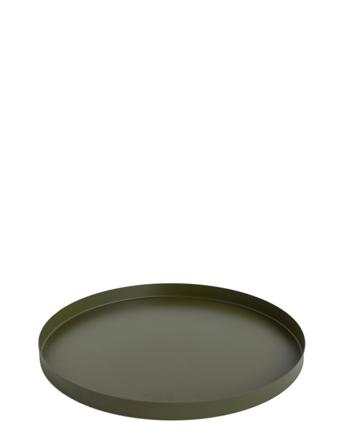 Tray Circle 300X20Mm Home Decoration Decorative Platters & Bowls Grön Cooee Design