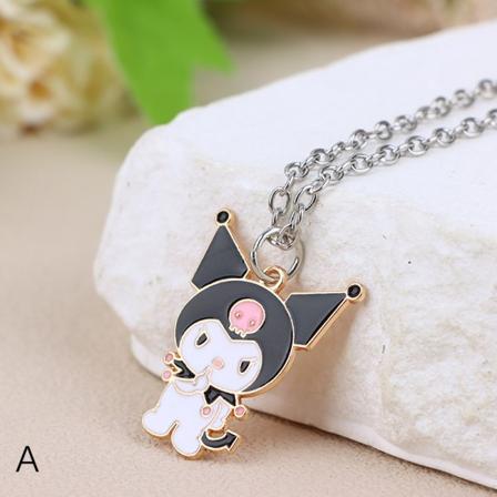 1. Sanrio Dame Melody Halskjede Kuromi Cinnamoroll Kawai A