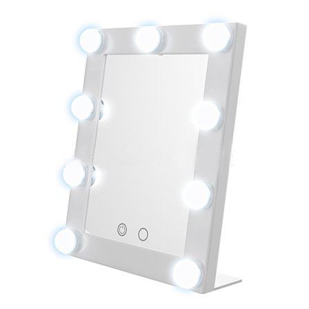 Make-up-spejl med LED-lys og touch-kontrol