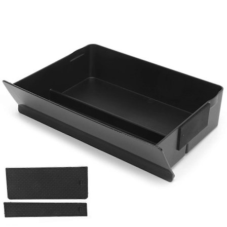 Oppbevaringsboks for sentral kontroll i bil med silikonmatter, biltilbehør erstatning for Tesla Model X