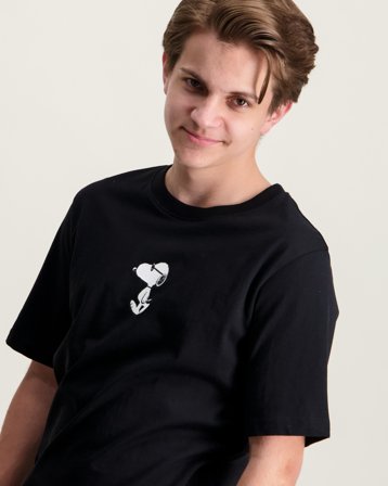 LMTD NLNAFFY SNOOPY SS L TOP BOX SKY Sort Toppe/Bluser Dreng - Kids Brand Store