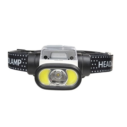 LED-hodelykt, oppladbar hodelykt for løping, 5 lysmoduser, Sup