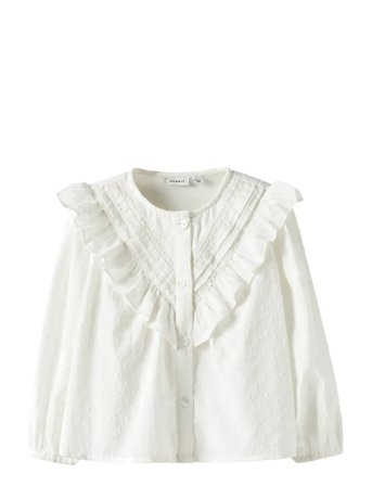 name it Nmftashja Ls Shirt - White - 92