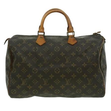 Louis Vuitton Vintage, Pre-owned Speedy 35 Monogram Handbag Bruin, Dames, Maat:ONE Size