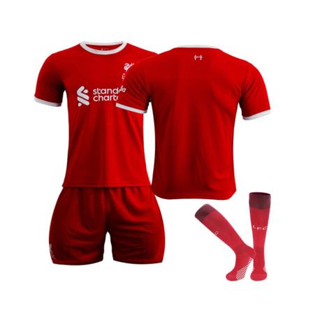 (2023/24 Liverpool hemmatröja för fotbollströja för barn, vuxna Mörkgrå 42