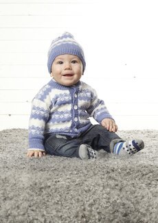 Babykofta och mössa Nils