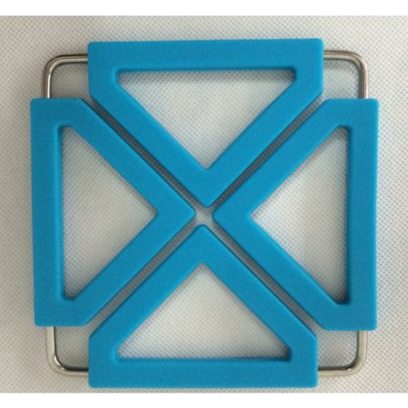 2 stk. uttrekkbar, ikke-magnetisk isolasjonsmatte i silikon og rustfritt stål, gryteunderlag i europeisk stil, anti-skåldingsmatte for hjemmespising.