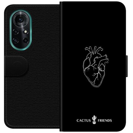 Kompatibelt Plånboksfodral till Huawei Huawei nova 8 Pro Kaktus och Vänner - Midnatt Anatomi Hjärta