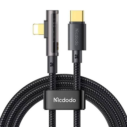 McDodo CA-3390 36W 1,2 m USB-C til Lightning-vinkelkabel (svart)