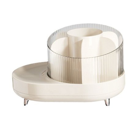 Roterande Sminkorganisatör Flera Fack Kosmetiska Borstar Förvaringshållare för Läppstift