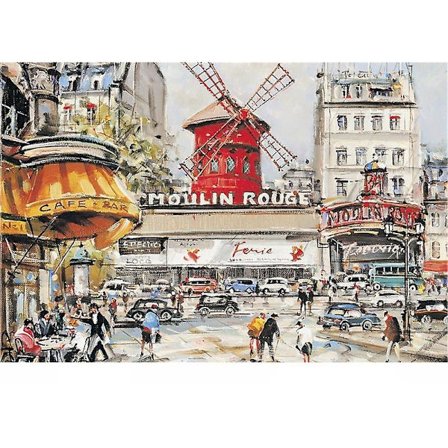 Pussel för vuxna 1000 bitar Pussel, Utmanande spel (röd kvarn)(röd kvarn)