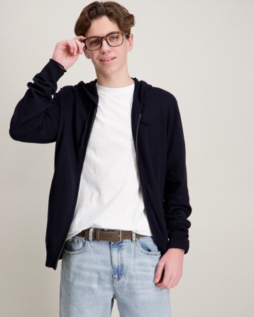 RYVLS Brandon Knit Zip Hoodie Blå Hoodies/Hættetrøjer Dreng - Kids Brand Store