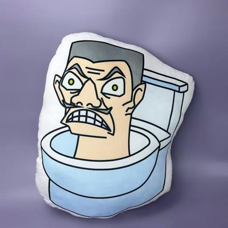 Skibidi Toalettkudde Docka Tecknad Anime Hot Game Kringutrustning Fyllda leksaker Kudde Kudde Pojkar Flickor Födelsedagsfest Present Skibidi toilet-C