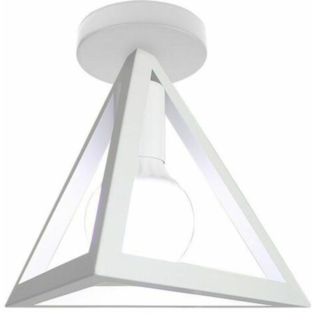 Taklampa design retro triangelbur, modern takbelysning, vintage industriell stil Vit metall, sovrum café bar