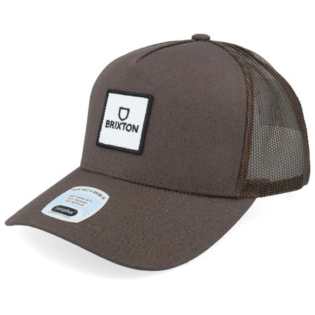 Brixton - Marrón trucker Gorra - Alpha Block X C Mesh Cap Brown/Brown A-Frame Trucker @ Hatstore