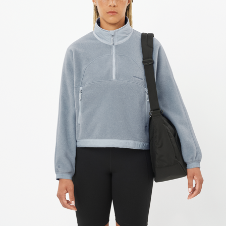 Salomon - Couches intermédiaires Vêtements Chroma Fleece Crop Hz W