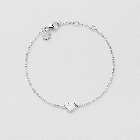 Heart Armband Gravyr - Sterling Silver - Safira