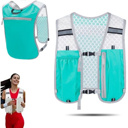 ING Refleksvest, Løpevest, Én Størrelse, Drikkevest, Løpebelysning, Egnet for Løping, Sykling og Terrengløp