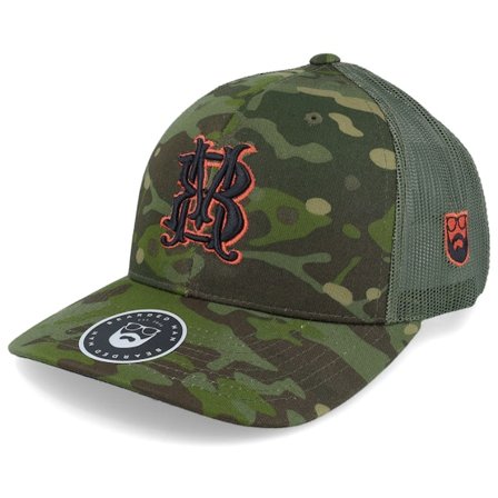 Bearded Man - Camo trucker Cap - Monogram Multicam Tropic Camo Trucker @ Hatstore