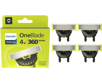 Philips-QP440/50 4-pack 360 blad-4-pk erstatningsblader for Philips OneBlade-håndtak-Personal care - men-Skjeggtrimmere