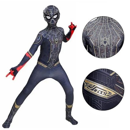Spider-man No Way Home Barn Pojke Svart Spiderman Cosplay Kostym Fest Fancy Dress Jumpsuit Body Tmall