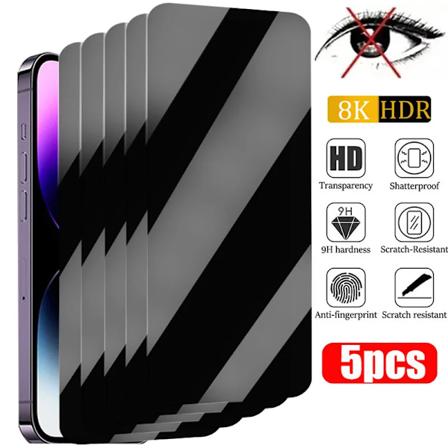 5 kpl Anti-Spy näytönsuojat iPhone 15 14 13 12 11 Pro Max Mini 7 8 6 Plus Xs Xr Privacy iPhone Se 2020 2022 For 7 Plus 8 Plus 5pcs