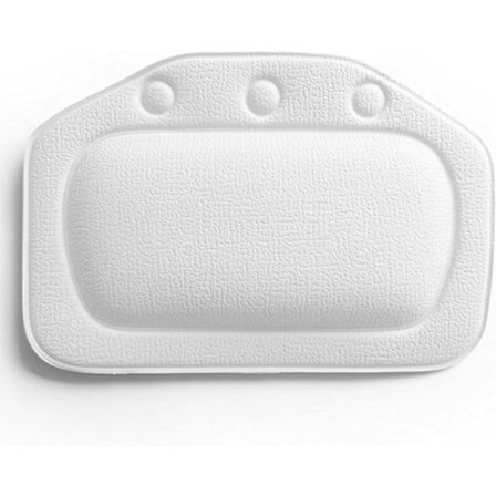 Skridsikker badekarhovedstøtte badepude badekar hvid sugekop ergonomisk vandtæt badepude med sugekop spa badekar