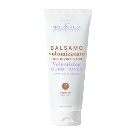 MATERNATURA Balsamo Maschere e Olii Balsamo Volumizzante Capelli Fini Ai Fiori Di Zafferano 250ml - Balsamo Volumizzante Capelli