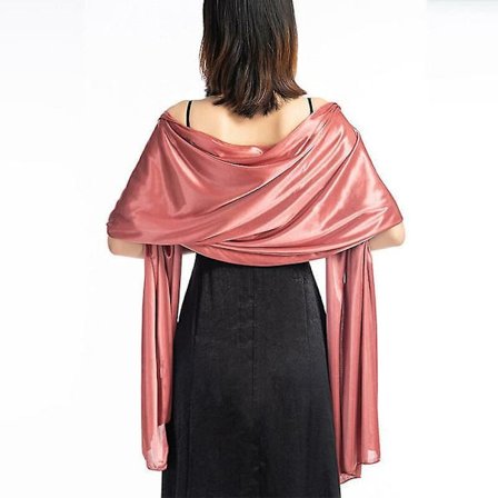 Scarves Klänningar Kväll Fest Wrap Bröllop Satin Ren Färg Cape Shrugs Boleros, Läder Röd
