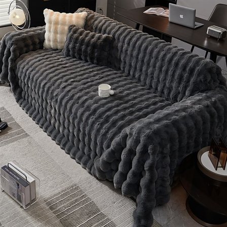 Blødt og luftigt sofabetræk 180x380cm - Grå