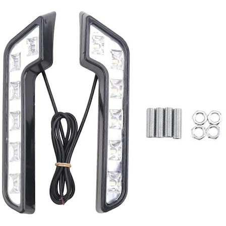 2X 12V Super Sterk DRL LED Varsellys for Biler Auto Vanntette LED Kjørelys Tåkelys L