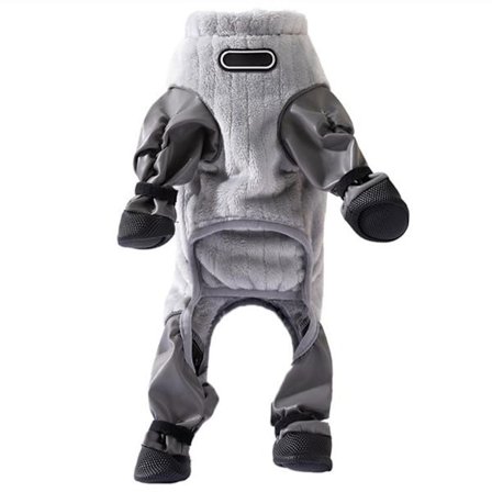 Vandtæt reflekterende hundefrakkevest Stor race Vintervarm quiltet jakke Heldragt med fastgjorte støvler