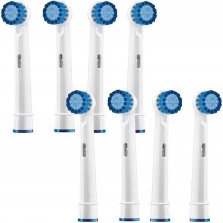 Tandborsthuvuden - Oral-B - EB-17S - 8 påfyllningar - Sensitive - Kompatibla med roterande tandborstar