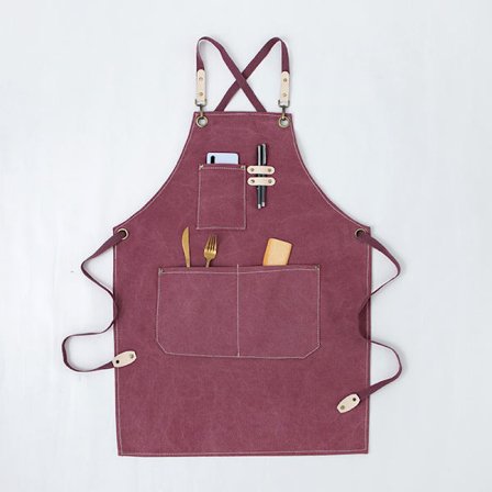 Duk i canvas, barista, florist, frisör, frisör, florist, restaurang, bar, arbetskläder(Lila),