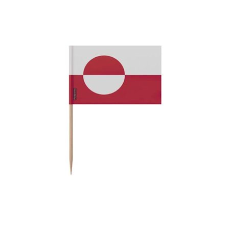 Tandstikkere - Grønland - 6.5 cm - 100 stykker - Klæbende plast - Bambusstav