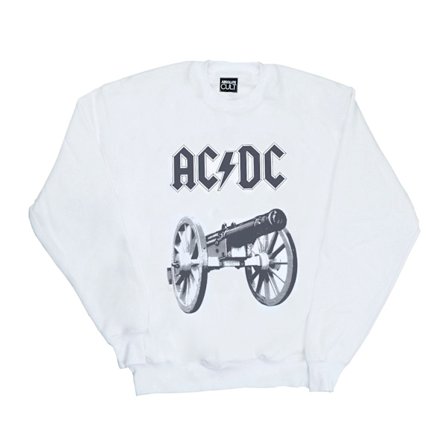 AC/DC Dam/Kvinnor För Dem Som Ska Rocka Sweatshirt S Vit