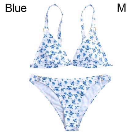 Baddräkt Split Badkläder BLÅ M blue M