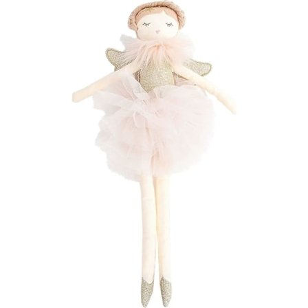 Enkelinukke, pehmeä täytetty lelu, pehmonukke, hyvin tehty täytetty nukke lapsille tai taaperoille | Käytä leluna tai koristeena, vaaleanpunainen, 38 