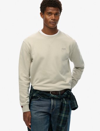 Superdry Essential Logo Crew Sweatshirt - Cream - XXXL